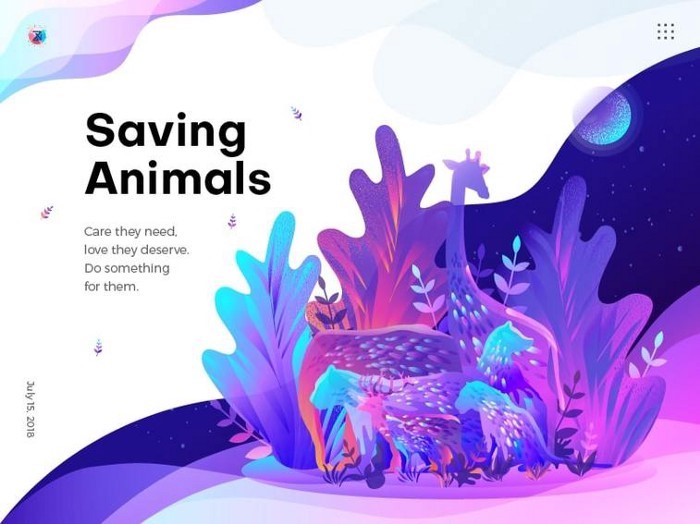 Saving Animals web design